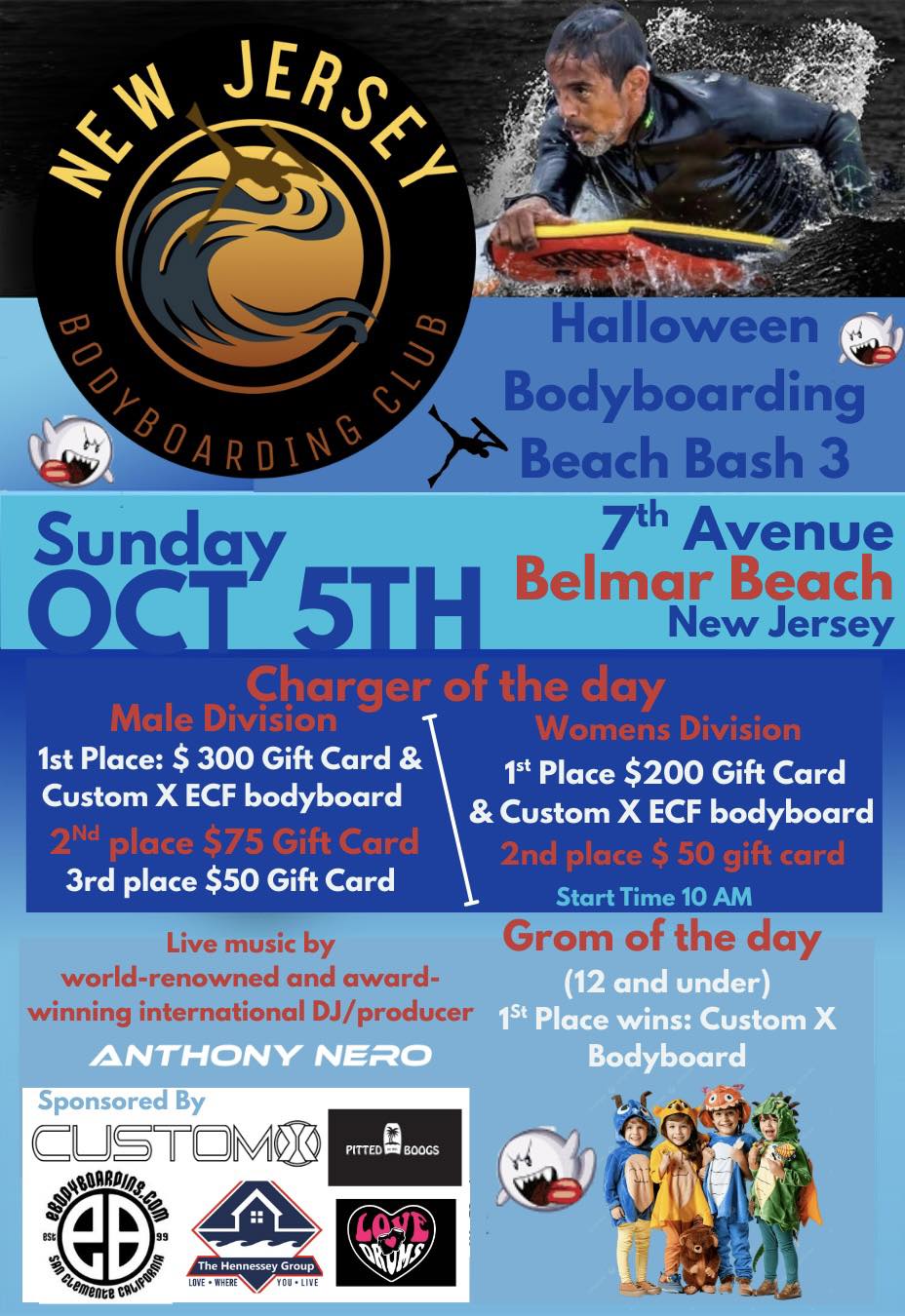 3rd Annual Bodyboarding Beach Bash Event Poster